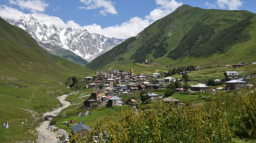 View of the Caucasus Mountains in Svaneti, Georgia