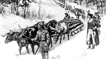 Henry Knox Hauling Artillery to Boston