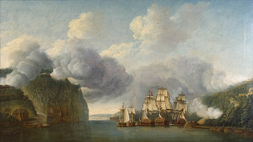 British Warships Forcing a Passage of the Hudson Between Forts Washington and Lee