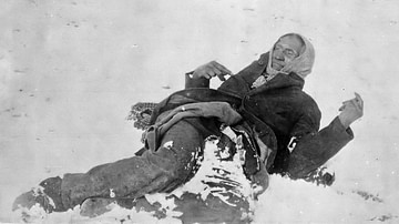 Corpse of Lakota Chief Spotted Elk After Wounded Knee Massacre