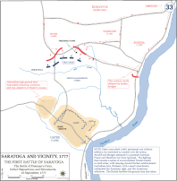 Troop Movements at the First Battle of Saratoga, 19 September 1777