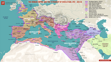 The Roman Empire and the Tetrarchy of Diocletian, 293 - 305 CE