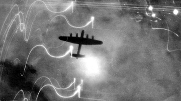 Lancaster Bomber over Hamburg