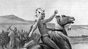 War Chief Roman Nose of the Cheyenne at the Battle of Beecher Island