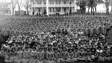 Pupils at the Carlisle Indian Industrial School, Pennsylvania