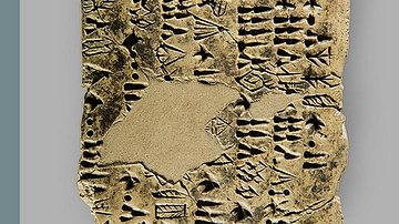 Early Elamite Clay Tablet with Numerical Signs from Southern Iran