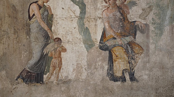 Fresco of Eros Punished in the Presence of Aphrodite