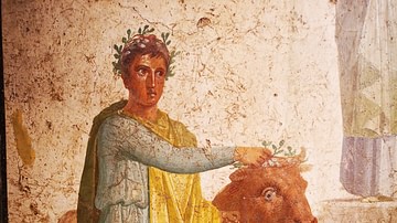 Pelias Recognizes Jason, Fresco from Pompeii