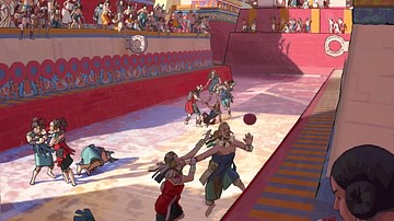 The Ball Game of Mesoamerica (Artist's Impression)