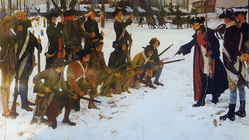 Baron Steuben Drilling Continental Soldiers at Valley Forge