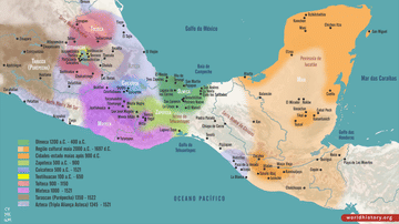 Mapa das Civilizações Mesoamericanas