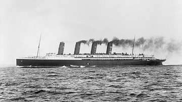 RMS Lusitania at Sea