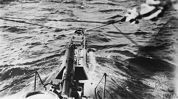 U-boat Sinking a Steamer in WWI