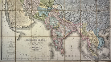 Map of the Indian Rebellion of 1857