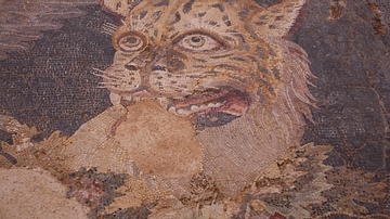 Detail, Dionysos Mosaic, Delos