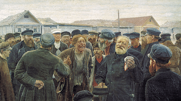 Russian Peasant Commune Meeting