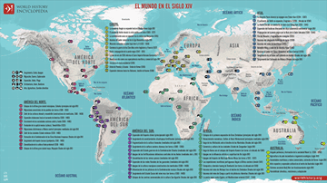 Mapa del mundo en el siglo XIV