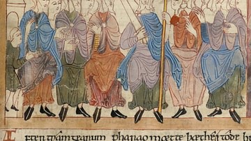 11th-Century Depiction of a Biblical King and His Council