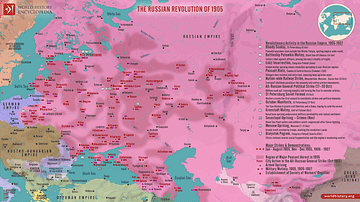 Map of the Russian Revolution of 1905