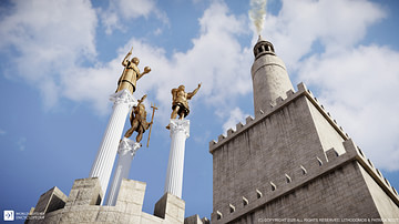 Colossi at the Entrance to Herod's Harbor