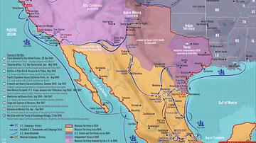 Map of the US-Mexican War of 1846-1848