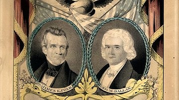 Democrat Campaign Banner for the 1844 Election