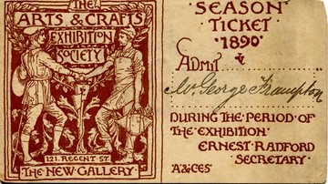 Arts & Crafts Exhibition Society Season Ticket, 1890