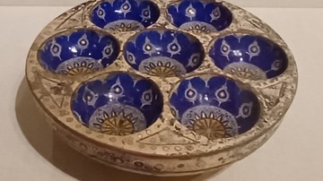 Seven-Bowl Sweetmeat Dish from Iran