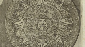 Aztec Sun Stone, 1792 Illustration