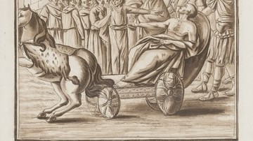 A Wounded Pisistratus Rides Into the Agora