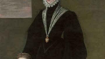 Portrait of Juana of Austria with a Young Girl