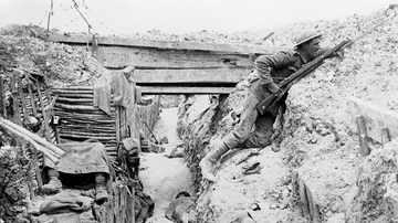 Captured German Trench, WWI