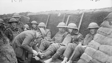 Medical Officer, British Trenches,  1918