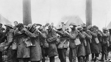 British Soldiers Injured by a Gas Attack, 1918