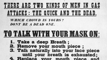 WWI Public Service Poster for a Gas Attack