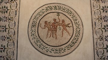 Roman Satyrs Floor Mosaic