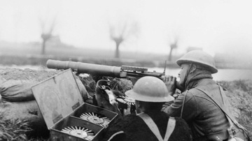 Soldiers with a Lewis Gun, WWI