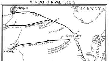 Map of Battle of Jutland