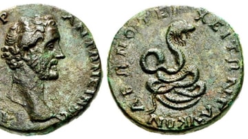 Coin of Antoninus Pius and Glycon