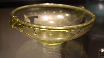 Roman Yellow Glass Bowl, Aosta