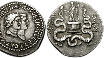 Coin Depicting Mark Antony & Octavia