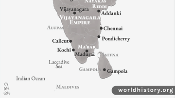 Map of Medieval India, c. 1360