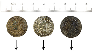 Coins of King Aethelred of Wessex and King Burgred of Mercia