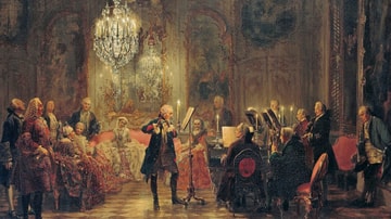 Frederick the Great Playing the Flute at Sanssouci