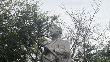 Statue of Amakusa Shiro at Hara Castle
