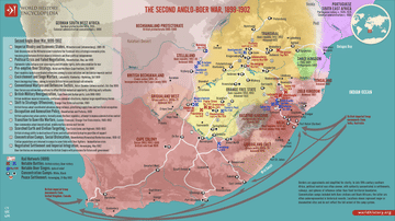 Map of the Second Anglo-Boer War, 1899–1902