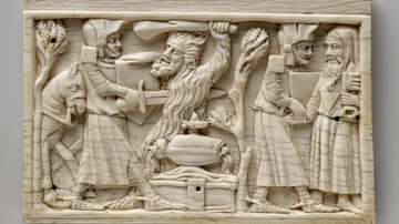 Ivory Casket Panel of a Knight in Combat