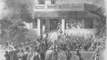 Destruction of a Bungalow at Meerut