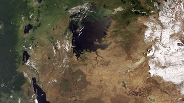 Satellite Image of Africa's Great Lakes