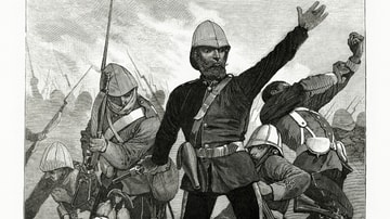 General Colley at the Battle of Majuba Hill